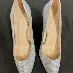 Stuart Weitzman Glittering Silver Heels